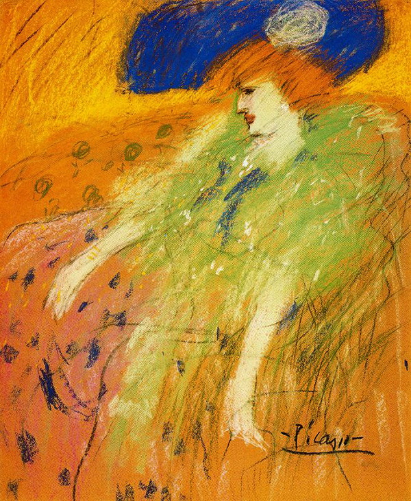 Пабло Пикассо. Женщина с синей шляпой