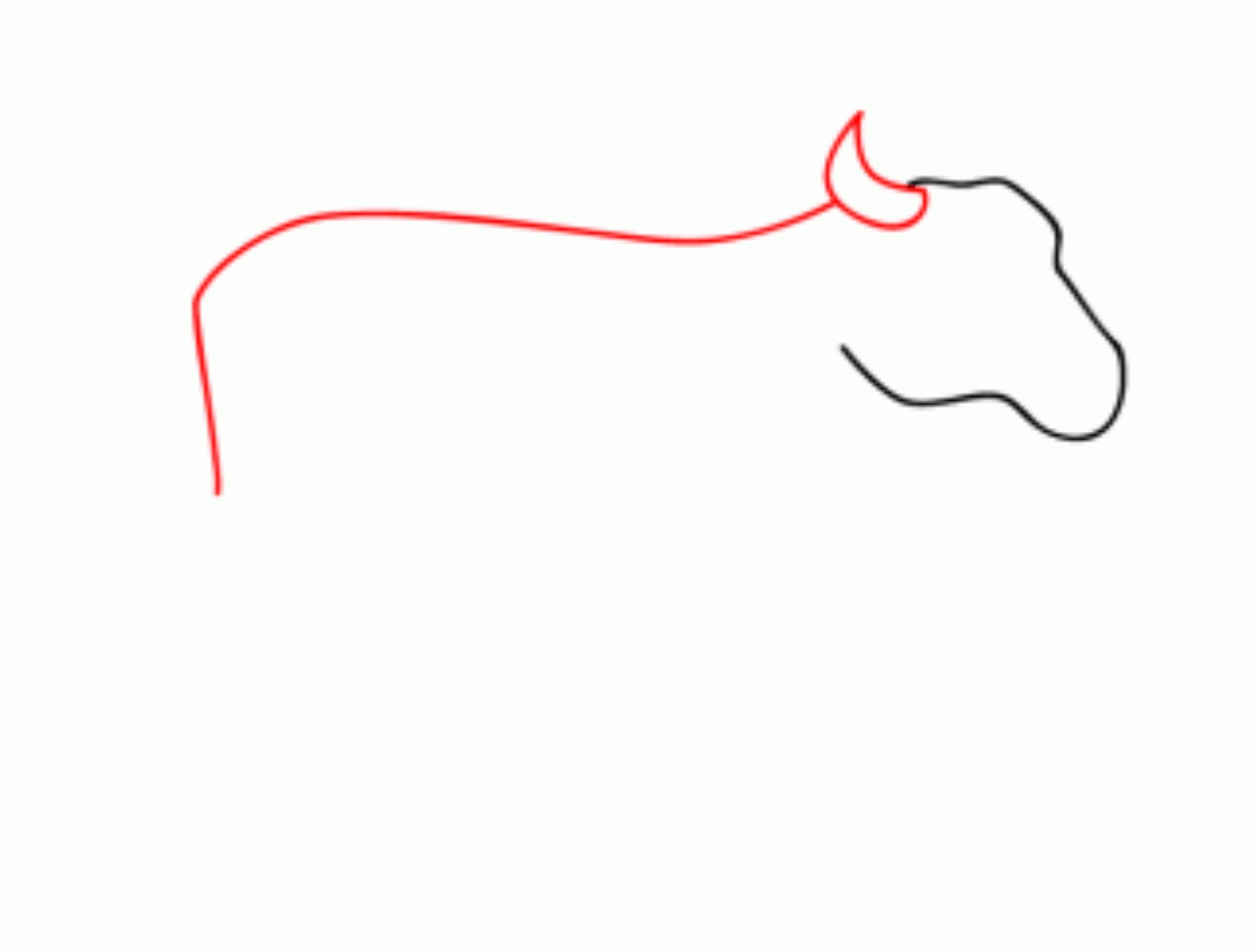 Урок рисования: Как нарисовать корову поэтапно карандашом. 2 этап.