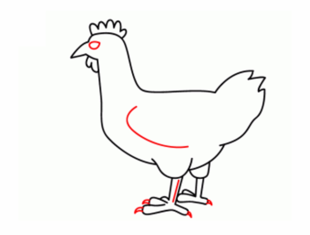 Урок рисования: Как нарисовать цыпленка поэтапно карандашом. Этап 6