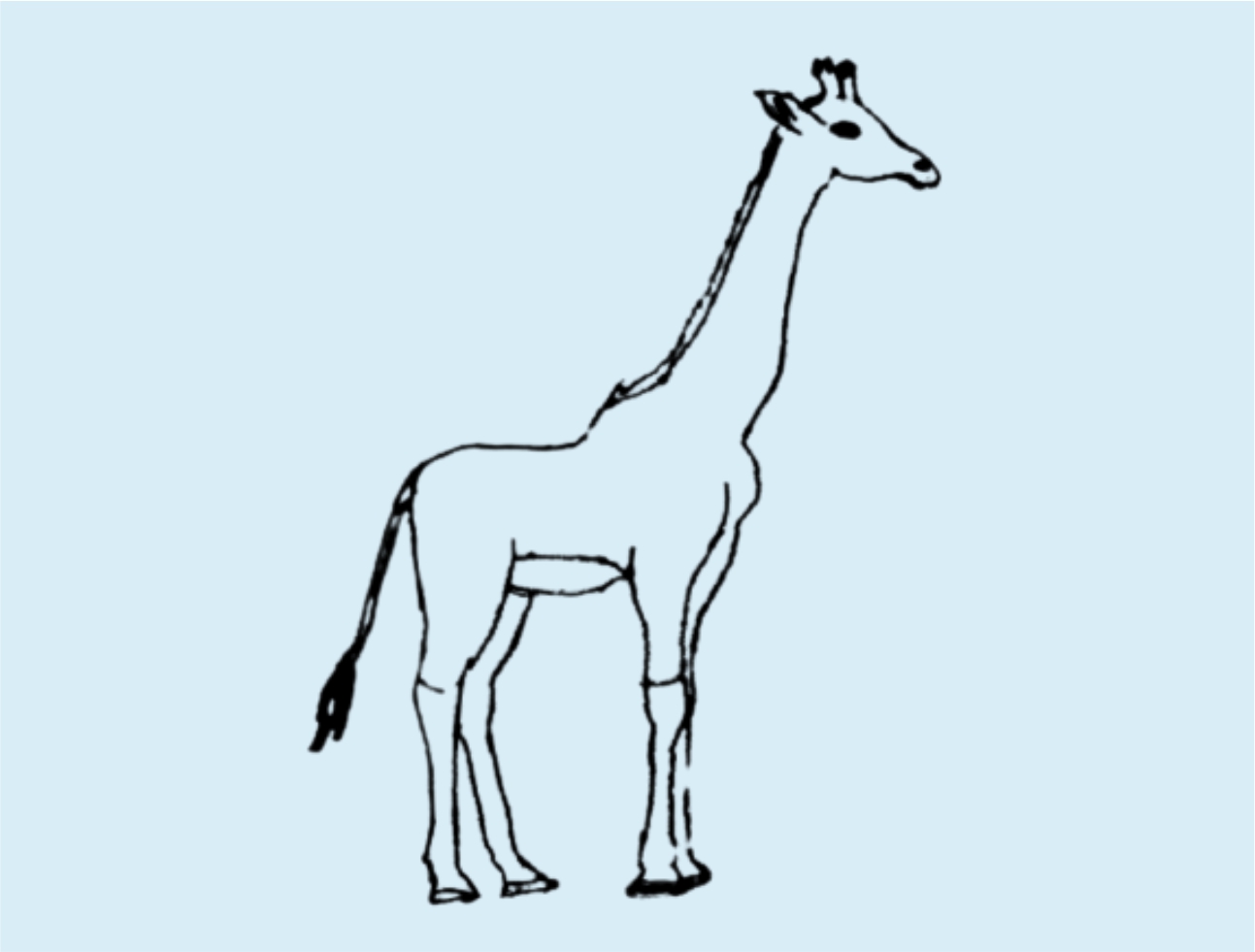 Урок рисования: Как нарисовать жирафа поэтапно карандашом