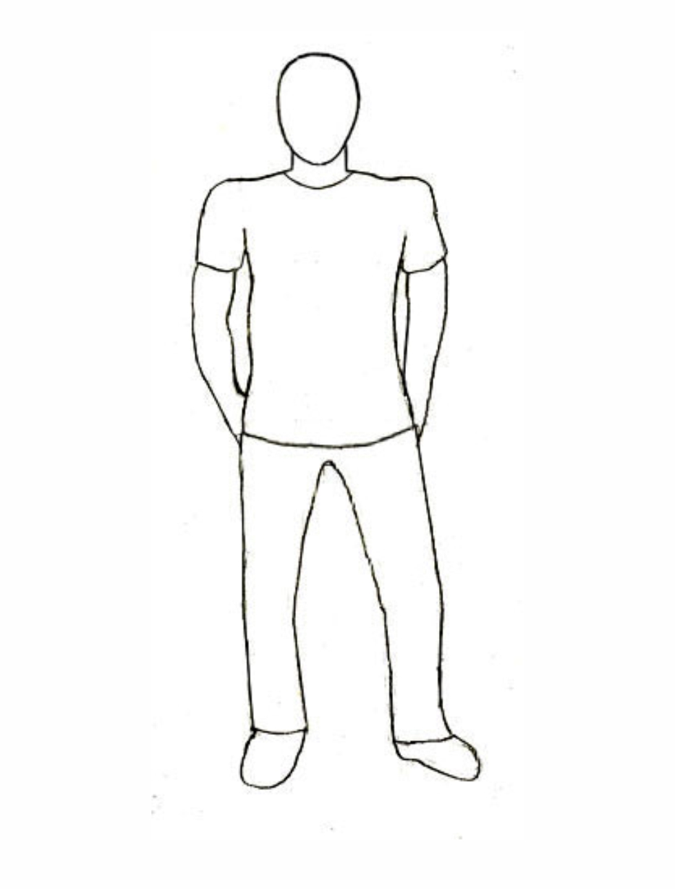 Урок рисования: Как нарисовать человека поэтапно карандашом. 5 этап.