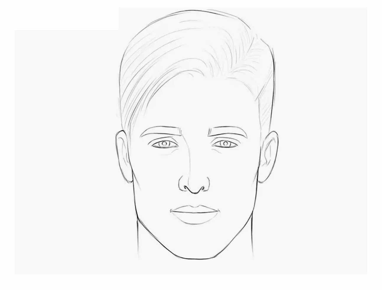 Урок рисования: Как нарисовать голову человека поэтапно карандашом. Шаг 10.