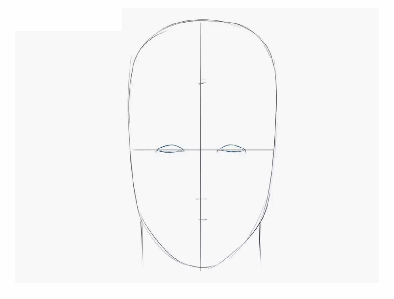 Урок рисования: Как нарисовать голову человека поэтапно карандашом. Шаг 3.
