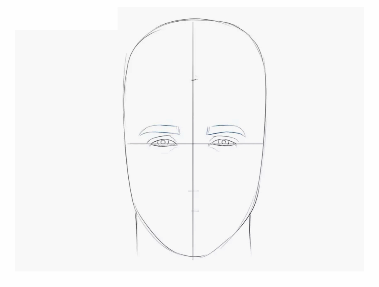 Урок рисования: Как нарисовать голову человека поэтапно карандашом. Шаг 5.