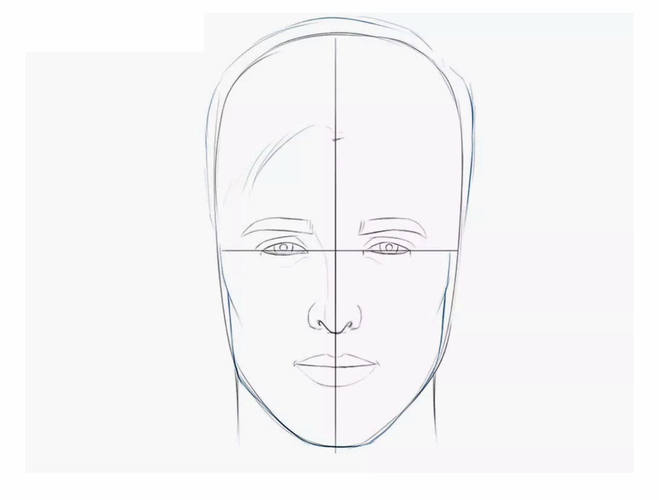 Урок рисования: Как нарисовать голову человека поэтапно карандашом. Шаг 8.